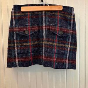 Veronica Beard Philips Plaid multi plaid print miniskirt